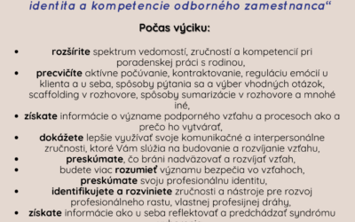 Otvárame krátkodobý výcvik – tréningový program pre odborníkov pracujúcich v kontexte rodiny s názvom Rodina ako klient