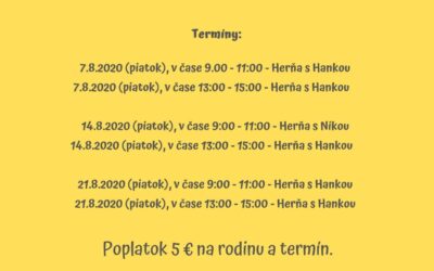 Otvorené HERNE pre našich klientov