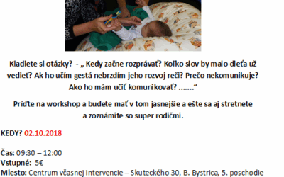 Pozvánka na workshop – Vývin reči