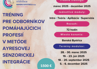 trening senzorickej integracie 2025
